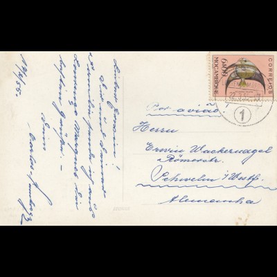 Mocambique 1955 post card to Schivelen/Westfalen, Fische-fishes