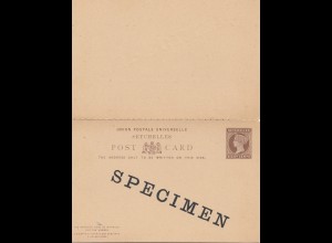 Seychelles, unused post card Specimen