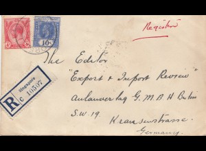 Singapore: 1921: Registered to Berlin