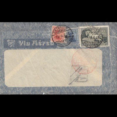 Uruguay 1932: air mail Exterior Montevideo to Berlin/Paris - Flugpost