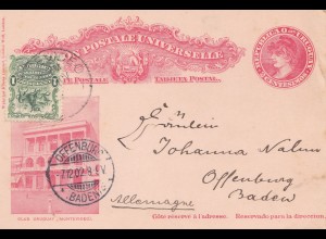 Uruguay 1902: post card Montevideo to Offenburg