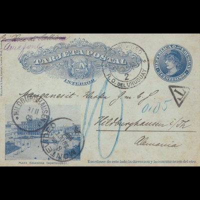 Uruguay 1905: Montevideo to Hildburghausen, Tax
