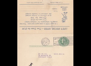 USA 1925: post card Grand Cent. Sta NY to Shanghai/China