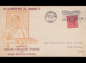 USA 1905: High Grade Pans for Bread Manufacturers Cincinnati to Fair Haven, Conn