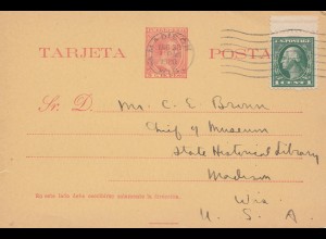 USA 1920: Post card Madison