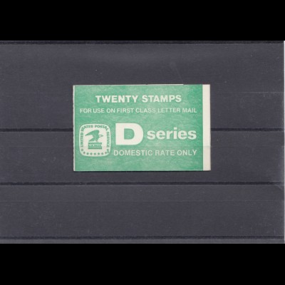 USA Twenty Stamps, Dseries, Domstic rate only, O-108