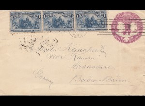 USA 1893: Chester N.Y. to Baden-Baden/Germany