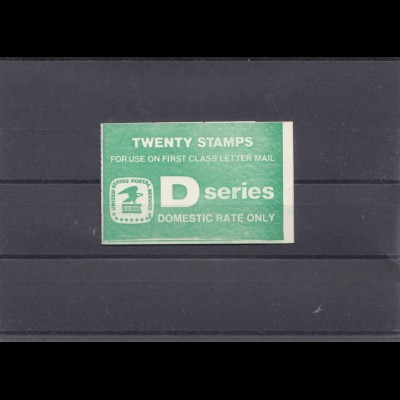 USA: Twenty Stamps, Dseries, Domstic rate only, O-105