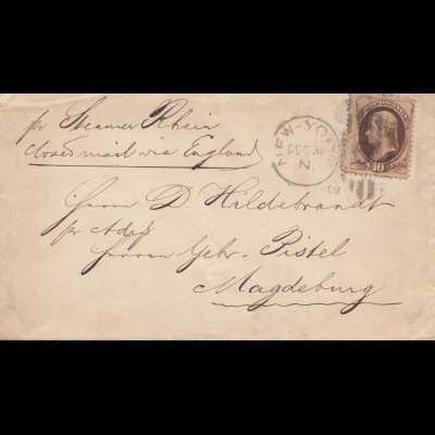 USA 1881: New York to Magdeburg/Germany via England