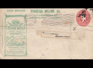 USA 1902: Stockton Milling San Francisco California to China, Tientsin, Shanghai