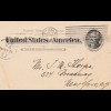 USA 1894: post card Bookseller Milwaukee to New York