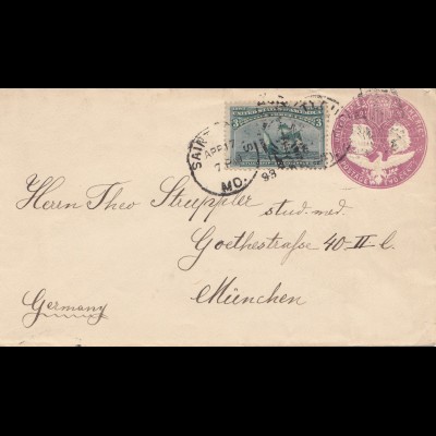 USA 1893: Sairtich, Mo to München/Germany