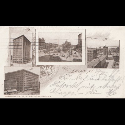 USA 1899: nice Post card Buffalo to Niagara Falls