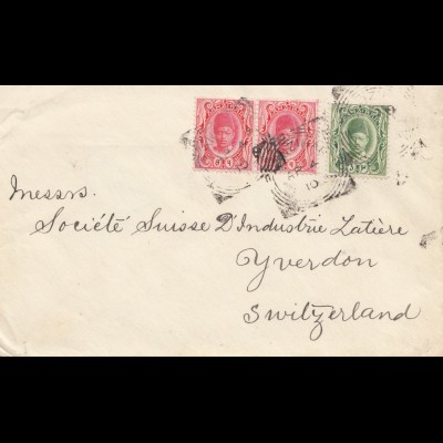 Zanzibar 1910: letter to Yverdon, Switzerland