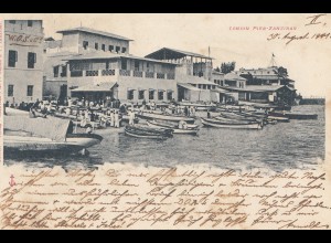 Zanzibar 1901: post card Londin pier to Hamburg