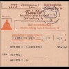 Nachnahme Postgutkarte von Tschibo Hambuirg nach Altfeld 1975, EF 150 Heinemann