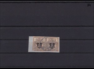 Hannover MiNr. 10a, waagrechtes Paar auf Briefstück