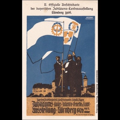 Bayern: Ganzsache Jubiläumsausstellung Nürnberg 1906