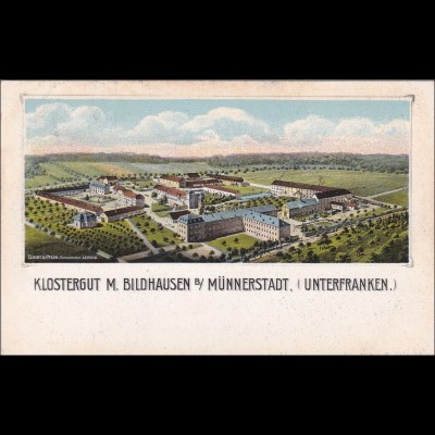 Bayern: Ansichtskarte: Klostergut M. Bildhausen bei Münnerstadt Unterfranken