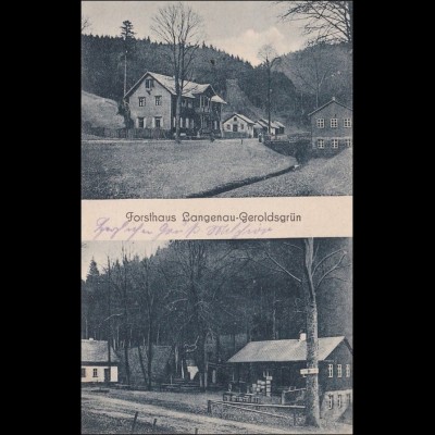Bayern: Ansichtskarte: Forsthaus Langenau-Geroldsgrün