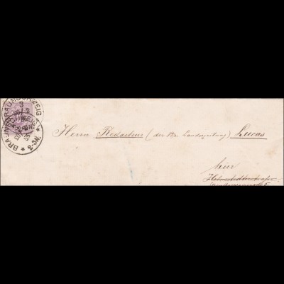 Orts-Brief von Braunschweig 1885