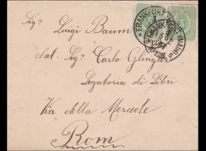 Brief von Frankfurt nach Rom 1887