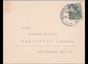 Germania: Brief aus Frankfurt: XII Deutscher Philatelistentag 1900