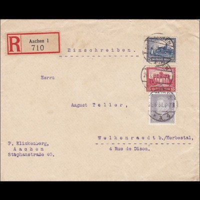 Weimar: Brief von Aachen nach Welkenraedt 1931