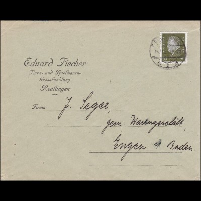 Weimar: Brief aus Reutlingen - Spielwaren - 1928