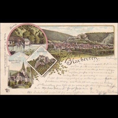 Ansichtskarte AK: Gruss aus Blaubeuren 1897