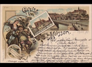 Ansichtskarte AK: Gruss aus Meissen 1898