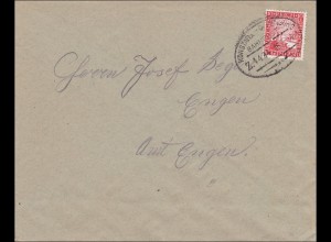 Bahnpost: Brief mit Zugstempel Konstanz-Offenburg 1928