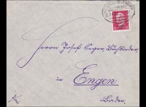 Bahnpost: 1930 Brief mit Zugstempel aus Konstanz-Offenburg 