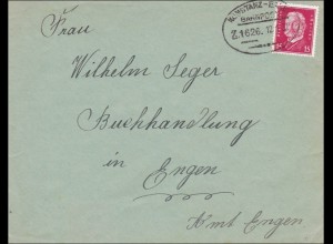 Bahnpost: Brief aus Rheinfelden mit Zugstempel Konstanz-Basel 1932