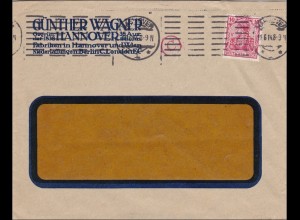 Perfin: Brief aus Hannover, Günther Wagner, GW
