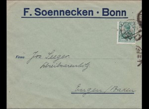 Perfin: Brief aus Bonn, Soennecken 1919, F.S.