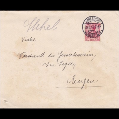 Perfin: 1914 Brief aus Karlsruhe