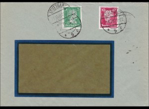 Perfin: Brief aus Stuttgart, Emil Bandell, 1928, EB8