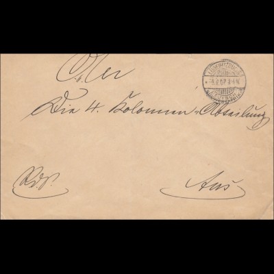 DSWA: Brief Lüderitzbucht nach Aus - Kolonnenabteilung 1907