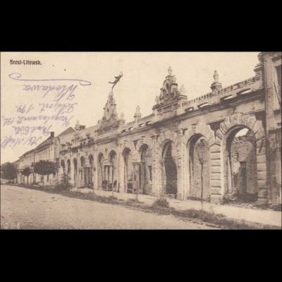 Polen: Ansichtskarte von Brest-Kitowsk 1916 nach Duisburg