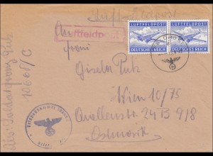 Feldpost II. Weltkrieg: Luftfeldpost Nr. 10608 nach Wien