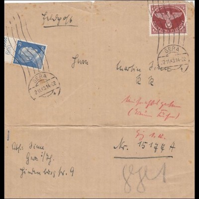 Feldpost II. Weltkrieg: Briefausschnitt von Gera 1943 FPNr. 15177A