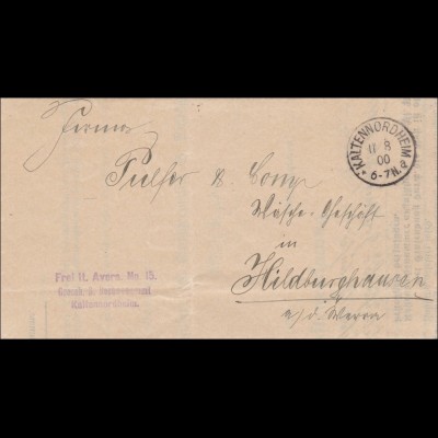 Kaltennordheim 1900 nach Hildbughausen