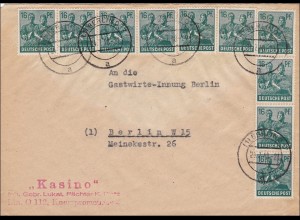 Brief aus Berlin an Gastwirte Innung 1948, 10fach Frankatur