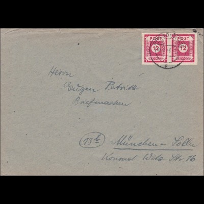 SBZ: Brief aus Dresden nach München 1946