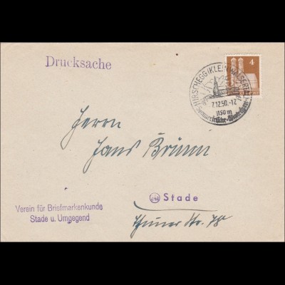 BiZone: Drucksache Brief von Hirschegg nach Stade - Kleinwalsertal !!! 1950