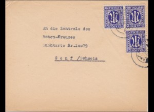 BiZone: Brief von Frankfurt/Main and das DRK in Genf 1946