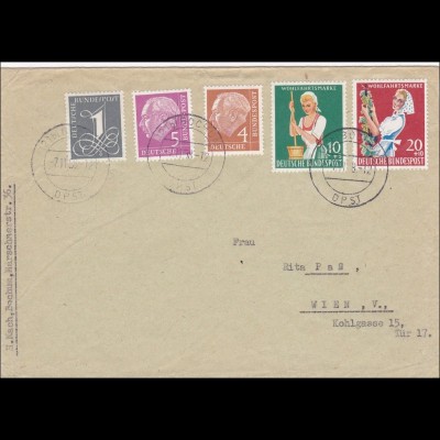 Brief von Bochum nach Wien 1958