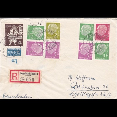 Einschreiben Ingoldstadt nach München 1955