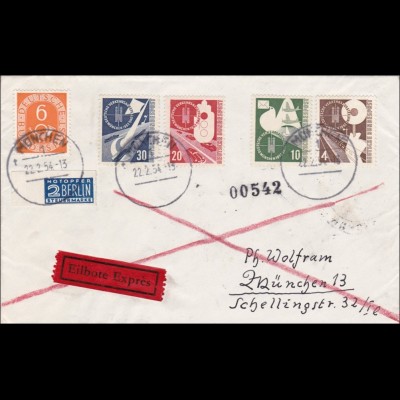 Eilboten Brief 1954 von München 